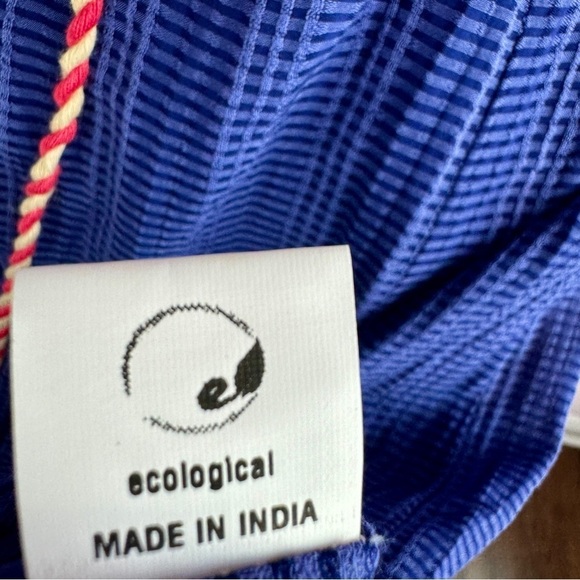 Anthropologie Conditions Apply dress blue tassels long sleeve size S - Picture 8 of 9